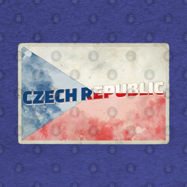 The Czech Republic vintage style retro souvenir by DesignerPropo